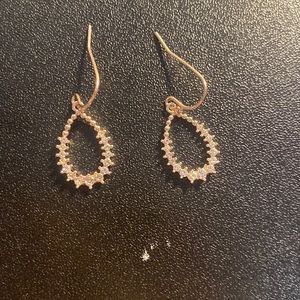 rose gold dangle earrings